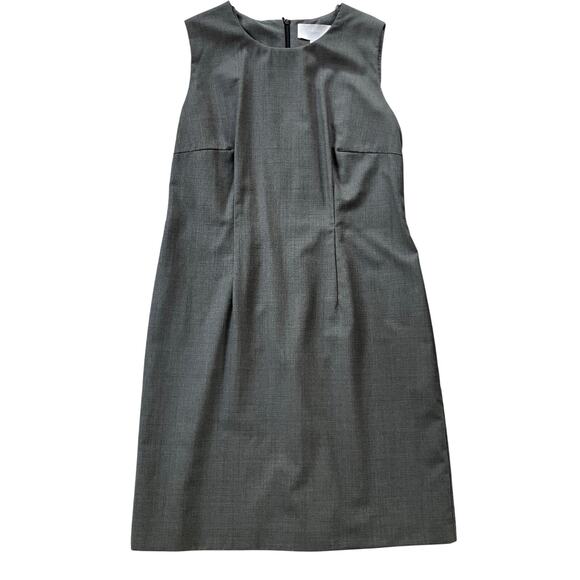Hugo Boss Wool Sheath Dress Size 12 Gray Classic Career - Picture 1 of 8
